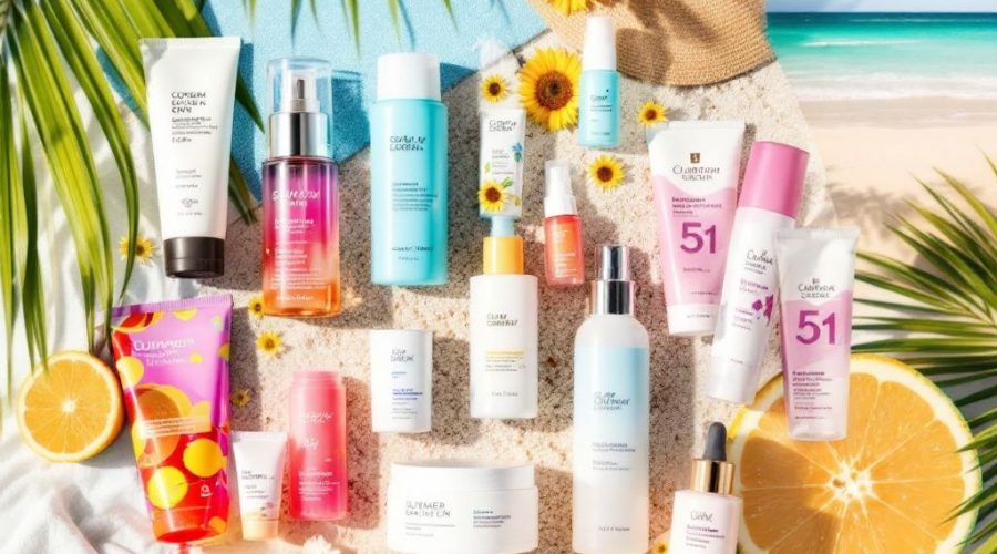 skin care products in summer