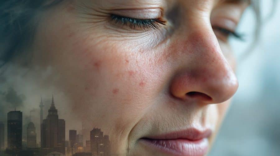 pollution and skin