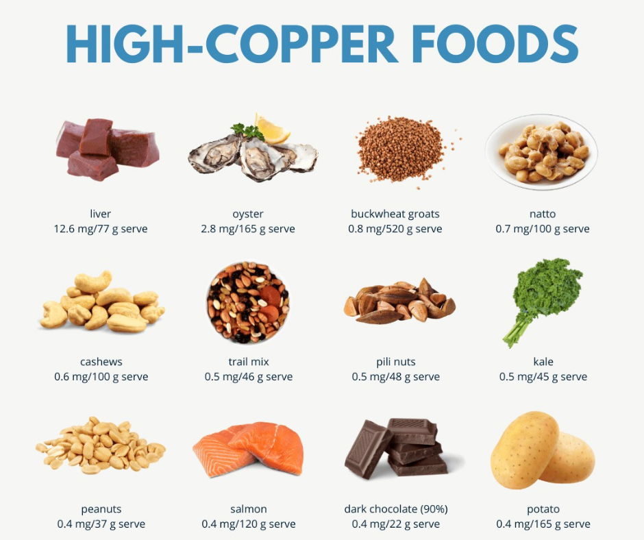 foods that contain copper
